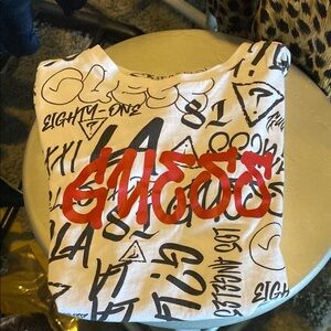 Guess Urban Graffiti White and Red Bag